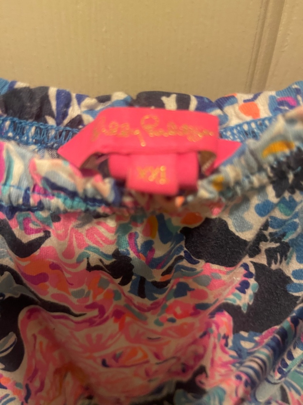 Pink and Navy Floral Tiered Sundress - Picture 3 of 4